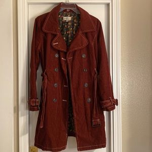 Merona XXL Rust Color Corduroy Trench Jacket